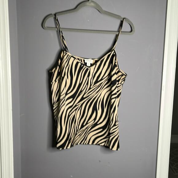 J. Crew Tan and Black Leopard Print Camisole With Adjustable Straps Size 8 - Picture 9 of 9